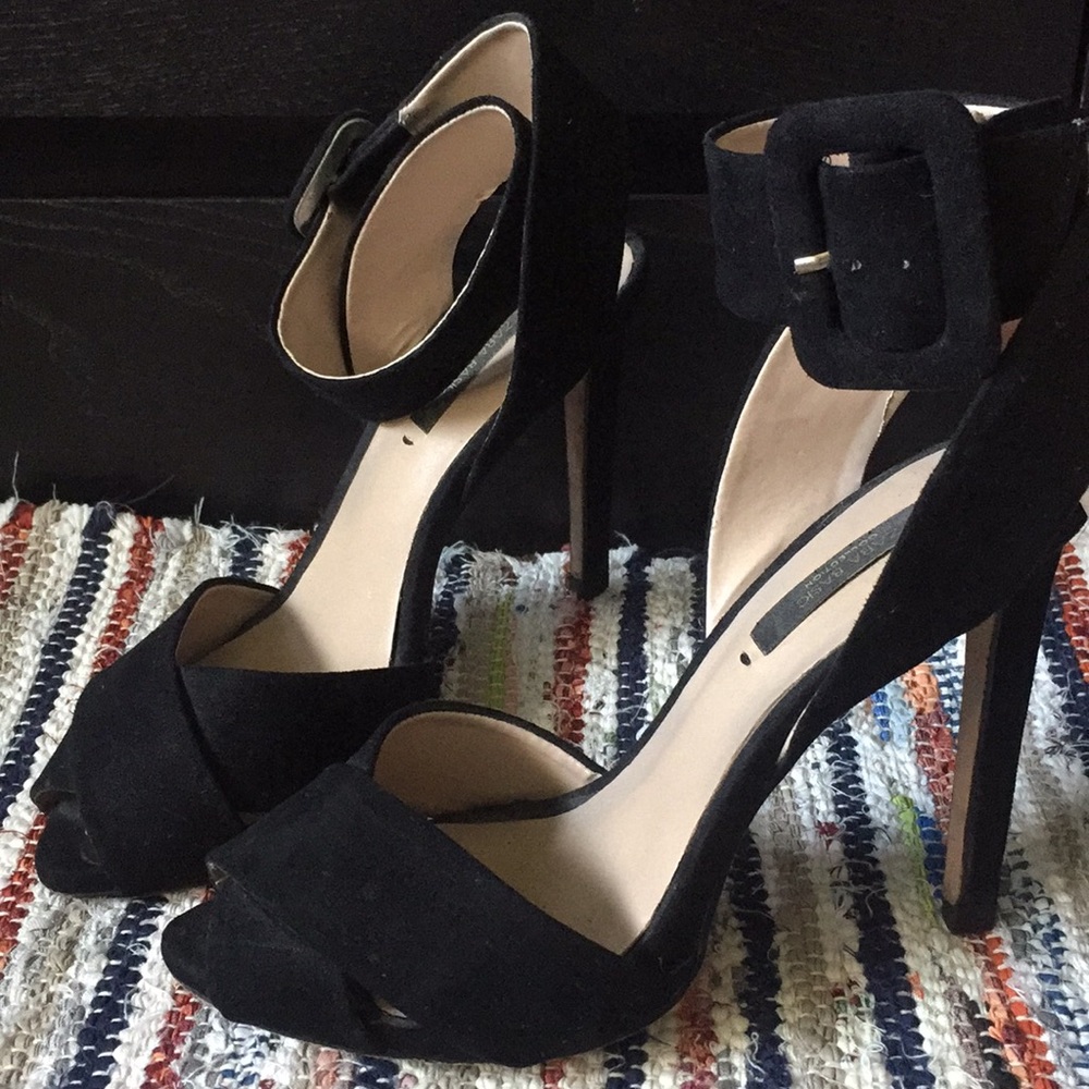 Black Ankle Strap Heels
